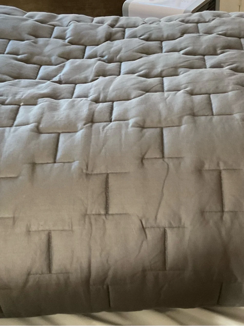 Crate & Barrel Palazzo Grey Quilted KING Comforter